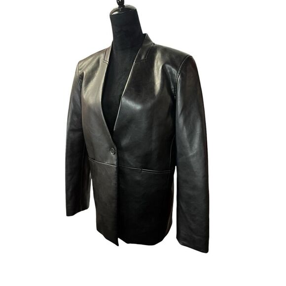 Babaton Dark Leather Jacket - Picture 4 of 13